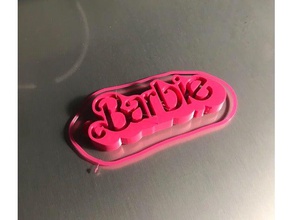 barbie trousseau de clés porte-clés jeune fille girly un les touches rose 3d print model - Mito3D