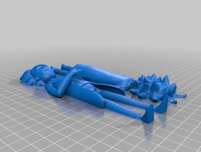rick sanchez retravailler - split personnes morty 3d print model - Mito3D