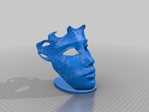 maschera veneziana remix di base art 3d print model - Mito3D