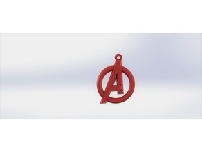 avengers Anahtarlık 3d marvel yenilmezler logo wellington luk 3d print model - Mito3D