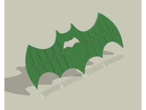 flexi articulado de murciélago a los animales articulados bate logotipo fusion 360 articulada bisagras modelo 3d print model - Mito3D