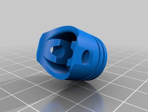 piston key ring added support keychains 3d print model - Mito3D