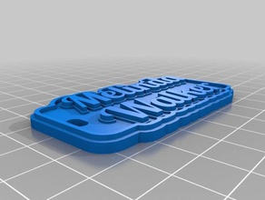 mi personalizados multilínea tag llavero signos y logotipos personalizado 3d print model - Mito3D