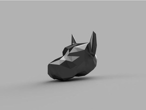 puppy head polygon 3d printing tests 3d print model - Mito3D