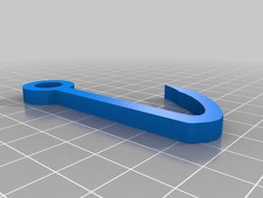10mm 'fishing style' hook - larger opening 3d printing 3d print model - Mito3D