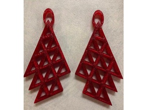 triangle trou de boucles d'oreilles des boucle d'oreille 3d print model - Mito3D