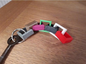 Schlüsselanhänger swatch 3d-Druck-tests filament-Muster keychain keyring 3d print model - Mito3D