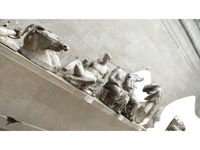 mármores de elgin leste frontão seção esculturas museu britânico grego arte grega mitologia escultura romano 3d print model - Mito3D