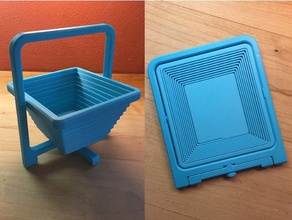 pieghevole cesto di stampa luogo famiglia folding basket 3d print model - Mito3D