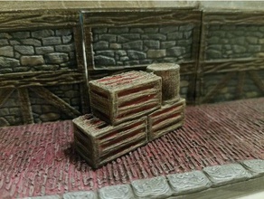 threednd crates barrel playsets boardgame boardgames dnd tiles dungeons dragons miniature openforge pathfinder roleplaying rpg tabletop wargaming warhammer 3d print model - Mito3D
