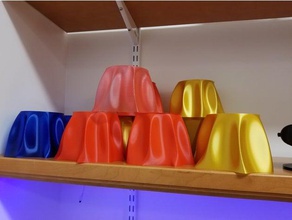 bowl 3 level spline sculptures spiral vase mode 3d print model - Mito3D