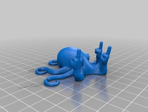 octopus - 3 salve de doigt décor 3d print model - Mito3D
