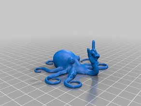 le poulpe - heavy metal animaux 3d print model - Mito3D