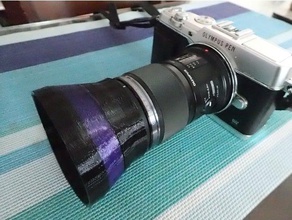 lens hood 2 lugs - olympus parametric camera 3d print model - Mito3D
