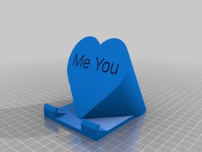 my customized heart shaped phone holder organization 3d print model - Mito3D