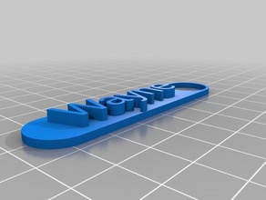 wayne name tag keychains customized 3d print model - Mito3D