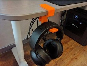 bekant table headphone hanger 3d print model - Mito3D