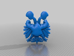 doppio headet pollo aquila - finale sculture di 3d print model - Mito3D