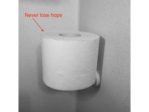 toilet's lost hope bathroom holder household things spare threaded toilet paper wall mount 3d print model - Mito3D
