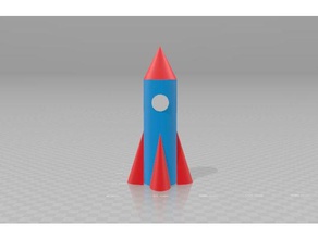 klassische Rakete Fahrzeuge Modell-Rakete Raumschiff Raumschiffe Raum Schiff die Platz Spielzeug - 3d print model - Mito3D