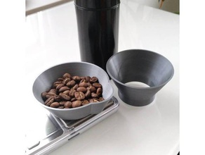 feldgrind funnel & bean cup kitchen dining coffee beans grinder 3d print model - Mito3D