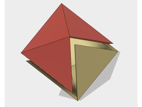 metade do octaedro fazer o seu próprio arte da matemática 3d print model - Mito3D
