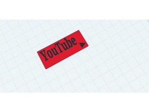 youtube keychain 3d printing 3d print model - Mito3D