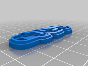 özelleştirilmiş çok satırlı etiket anahtarlığım Anahtarlık 3d print model - Mito3D