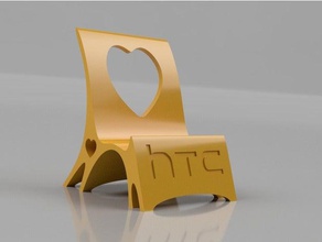 htc phone stand mobile desktop one smartphone holder 3d print model - Mito3D