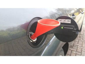emergency diesel funnel - plastic warning not all safe fuel 3d print model - Mito3D