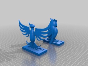 hp d&d owl phonix statue 3d printing 3d print model - Mito3D