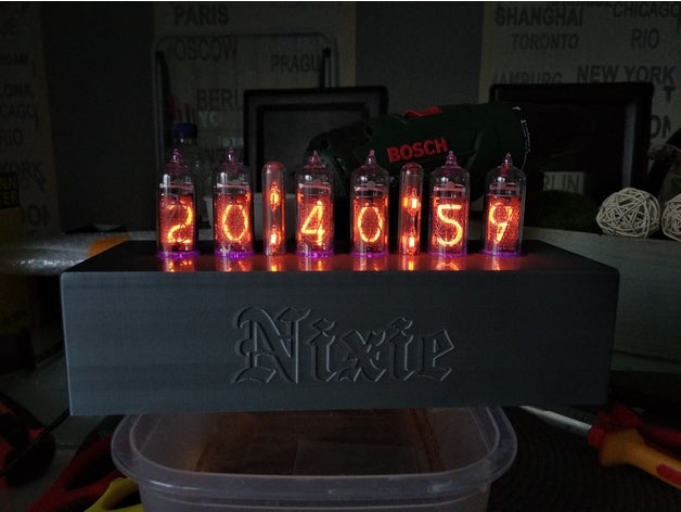 nixie clock nixie-uhr Röhren-r hre diy 3D print model - Mito3D