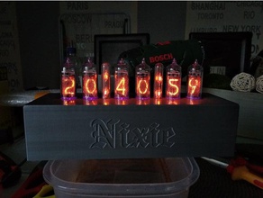 nixie clock uhr tube r hre diy 3d print model - Mito3D