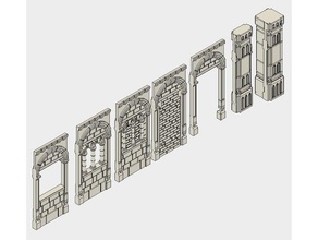 warhammer ruínas modular templo de 18 letra grega edifícios e estruturas idade sigmar paisagem 40k 3d print model - Mito3D