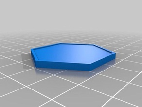 base hexes gloomhaven toy & game accessories 28mm hex hexagon 3d print model - Mito3D