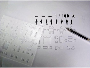 Architektur Zeichnung helfen Kunst-tools skalieren 3d print model - Mito3D