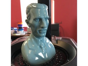 nikola tesla full bust sculptures electricity engineer inventor physicist sculpture 3d print model - Mito3D