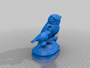 owl music box thing sculptures 3d print model - Mito3D