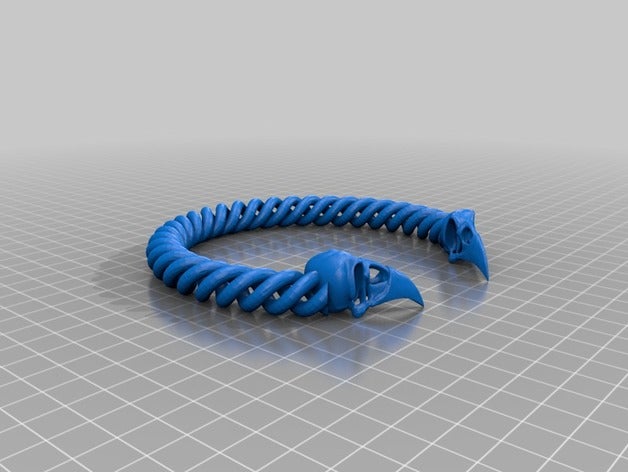 Wikinger Rabe-Armband Armbänder - Armband Schmuck norse raven 3D print model - Mito3D