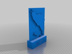 haritalar aceh - Endonezya 3d baskı testleri 3d print model - Mito3D