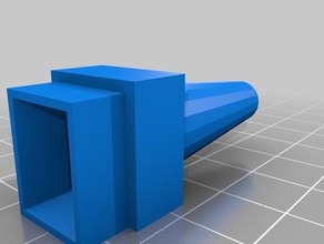 droite conique de conduits ventilation L'imprimante 3d pièces créé freecad fan folger tech 2020 prusa i3 3d print model - Mito3D
