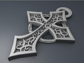 celtic cross pendant accessories keychain pendants 3d print model - Mito3D