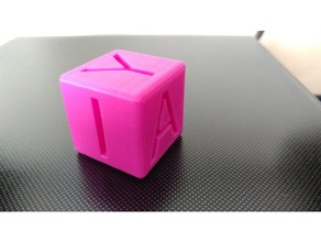 cube vowels dice letter volwe 3d print model - Mito3D