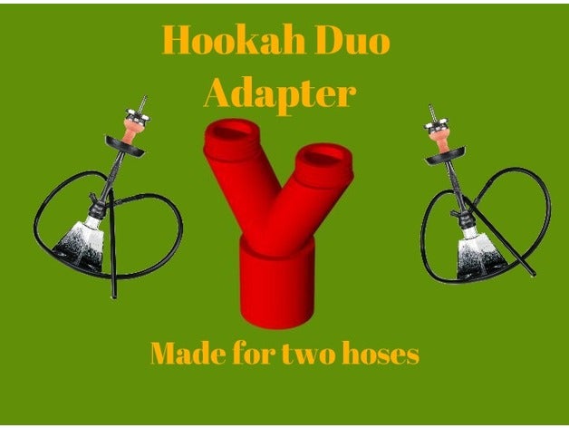 shisha hookah duo adapter final version hobby hose plus smoking tobacco 3D print model - Mito3D