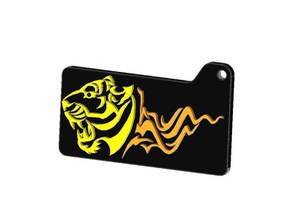 tiger keyring keychains 3d print model - Mito3D