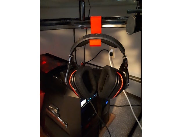 gaming headset escursioni gancio audio di gioco cuffie appendiabiti le auricolare stand hook 3D print model - Mito3D
