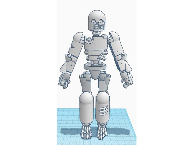 skeletal knight toys & games action figure articulated madewithtinkercad skeleton tinkercad 3D print model - Mito3D