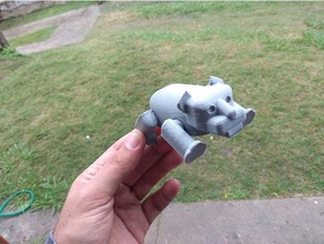 petit lion - el peque o le n animaux fexibilité impreso una pieza juguete leon peu une partie de l'impression jouet 3d print model - Mito3D