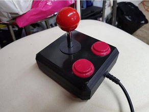 arcade joystick equipo atari c64 3d print model - Mito3D
