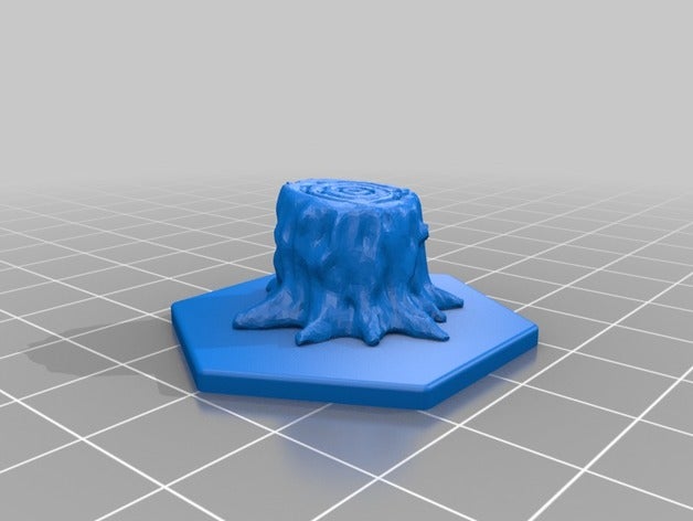 tree stump hex 2 toy & game accessories gloomhaven 3D print model - Mito3D